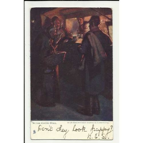 1539 AT THE COFFEE STALL Tuck Oilette Postcard