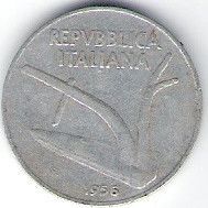 ITALIE 10 LIRE 1956