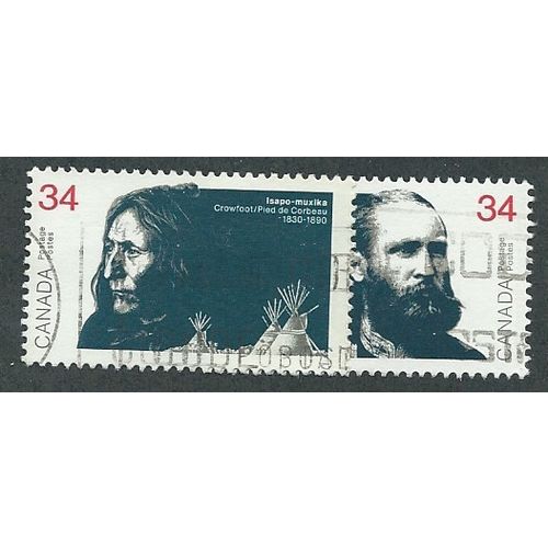 CAN 1986 SET 'FOUNDERS OF THE CANADIAN WEST' (2v) FINE USED (EBID40-203)