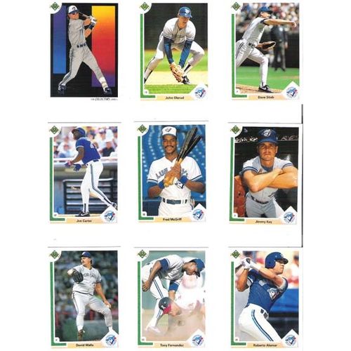 1991 Upper Deck Toronto Blue Jays team set 32 cards- Stieb, Olerud, Key, Wells