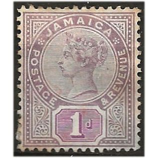 Jamaica 1889 SG27 1d Purple & Mauve Wmk Crown CA Mounted Mint .. ..
