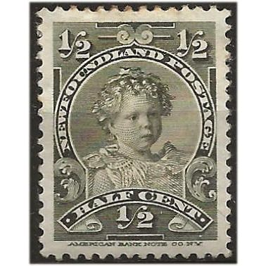 Newfoundland 1898 SG83 1/2c Olive Mounted Mint . .. .