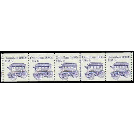 1897 1c Omnibus Fine MNH Dry Gum PNC 2/5 P0413