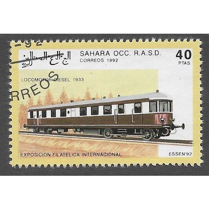 1992 40PTS 'SAHARA OCC. - TRAINS' C.T.O FINE USED (EBID75-988)