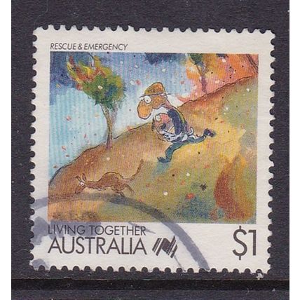 AUSTRALIA 1988 LIVING TOGETHER $1 USED SG1136