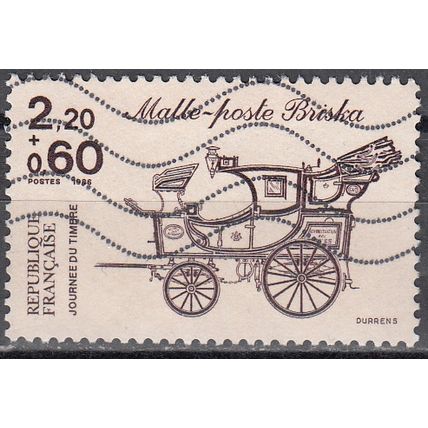 France 1986 Michel 2542AA O Cote (2008) 1.70 € Journée du Timbre Malle-poste