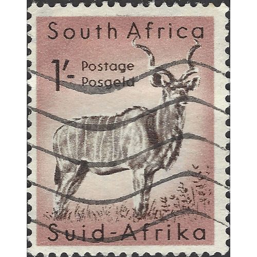 SOUTH AFRICA, MAMMAL, Greater Kudu, pink 1954, 1/-, #5