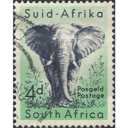 SOUTH AFRICA, MAMMAL, African Elephant, green 1959, 4d, #5