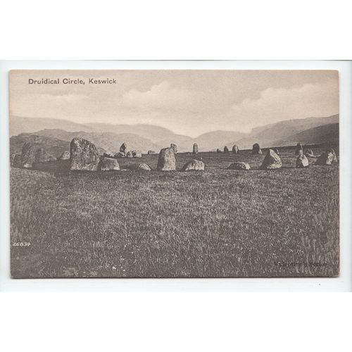 Druidical Druid Stone Circle Keswick Cumbria Postcard 26834