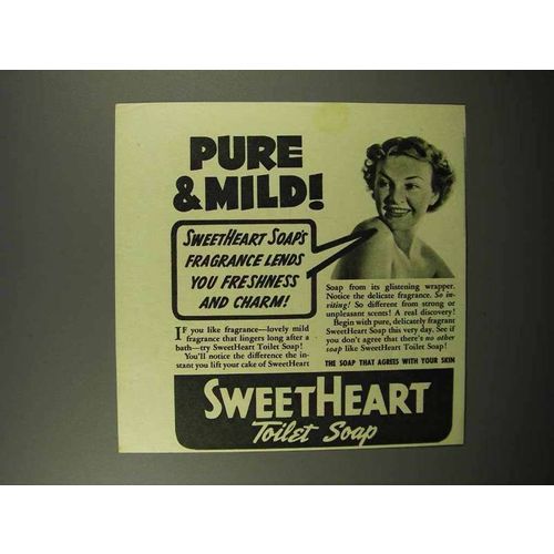 1940 SweetHeart Soap Ad - Pure & Mild