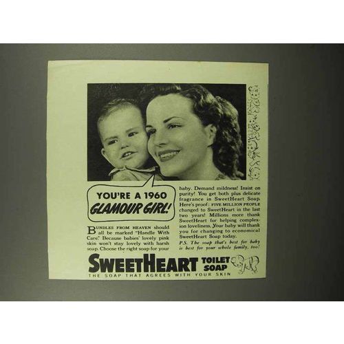 1940 SweetHeart Soap Ad - You're a 1960 Glamour Girl