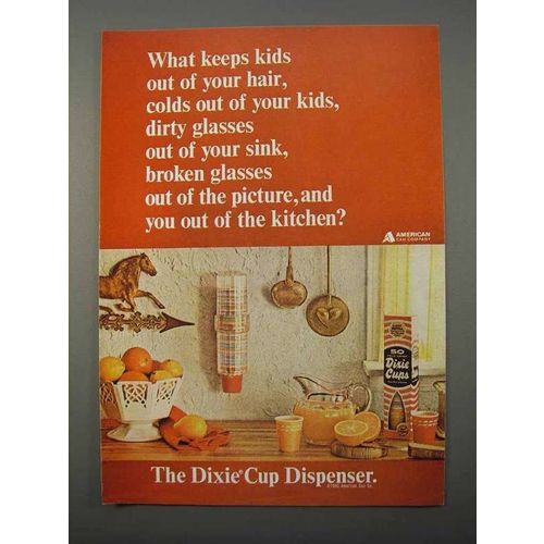 1966 Dixie Cup Ad - Keeps Kids Out of Your Hair