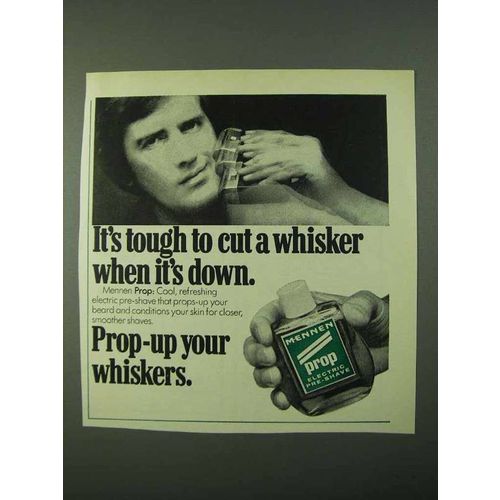 1975 Mennen Prop Electric Pre-Shave Ad - Tough to Cut