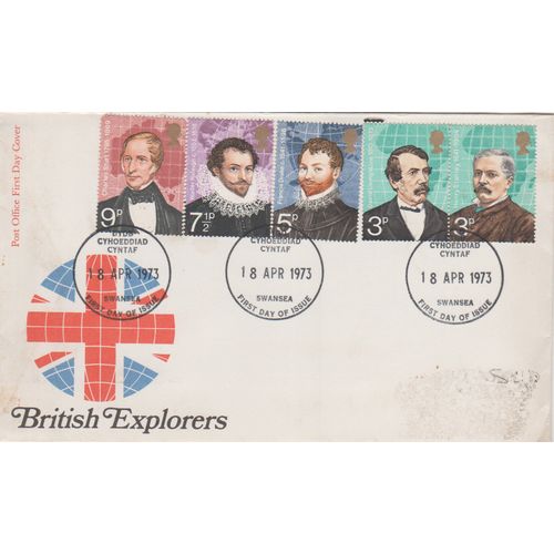 GB 1973 British Explorers set GPO FDC Swansea pm see others