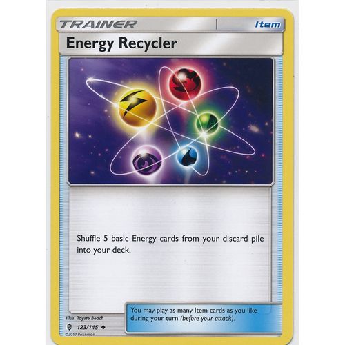 Pokemon Sun & Moon Guardians Rising 123/145 Energy Recycler