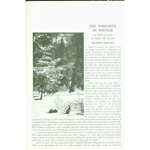 The Yosemite in Winter. by J. Carson and John Muir..1 to >29 lots of 10 copies