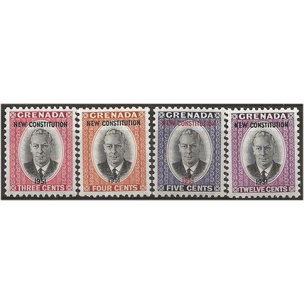 Grenada 1951 New Constitution Set SG187-190 Mounted Mint .. ...