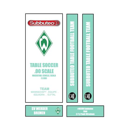 Tabletop Football Subbuteo Box Label SV Werder Bremen (GER) 2020 away