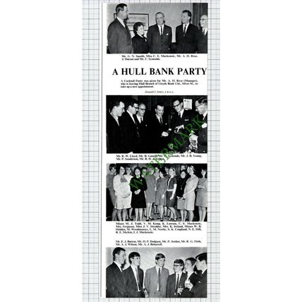 8786) Lloyds Bank Hull Mr A H Rose Durant Gunnill Woodmansey - 1967 Cutting