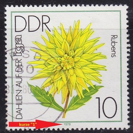 GERMANY DDR [1979] MiNr 2435 F30,I ( OO/used ) [01] Blumen Plattenfehler