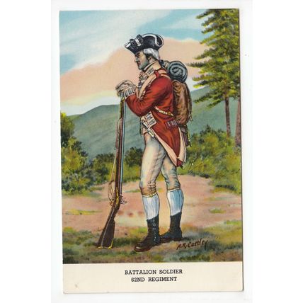 Battalion Soldier 62nd Regiment Fort Ticonderoga Museum Postcard