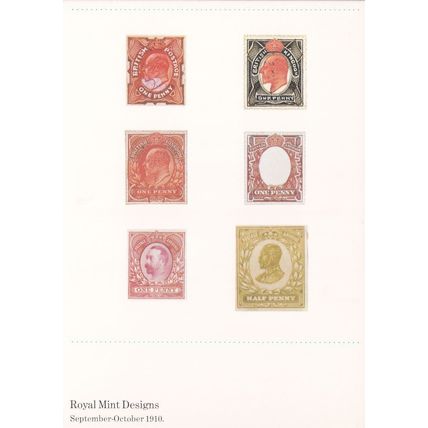 1910 Royal Mint Design Stamps Mail London Museum Postcard