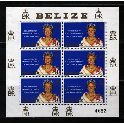 ZAYIX Belize 523 MNH Queen Mother Elizabeth Royalty 061122SM60