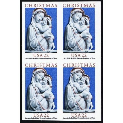 2165a, Mint NH 22¢ Imperforate Error Block of Four - Stuart Katz