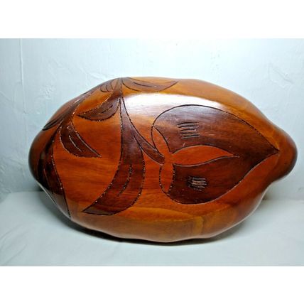 St. Maarten Wooden Tray for Serving; Chips, Candy, Decor - Unique Carved!