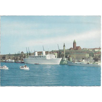 Photographic Postcard: MS Gripsholm at Gothenburg, Sweden - AB Jolin & Wilkenson