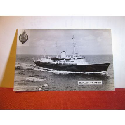 H.M. YACHT BRITANNIA, ROYAL YACHTunused vintage postcard RP #