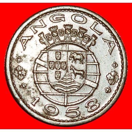 ELEPHANT (1953-1961) PORTUGAL:ANGOLA★50 CENTAVOS 1958 ERROR★LOW START★NO RESERVE