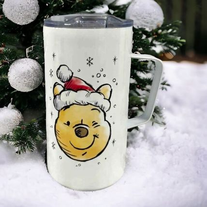 Disney Winnie the Pooh Metal Christmas Travel Mug BRAND NEW