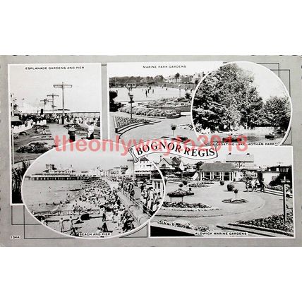 Bognor Regis, 5 Scenes, Postcard, 1961