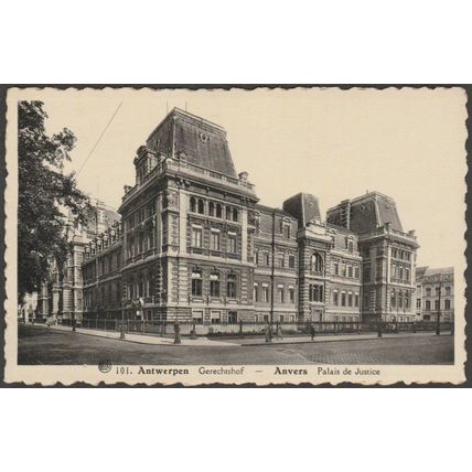 Gerechtshof, Antwerpen, c.1930s - Dohmen Briefkaart