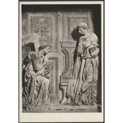 Donatello's L'Annunziazione, Sta Croce, Firenze, c.1950 - Alinari Foto Cartolina