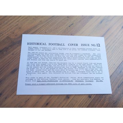 1984 EUROPEAN CUP FINAL LIVERPOOL vs ROMA - Rome FIRST DAY COVER *Free Postage