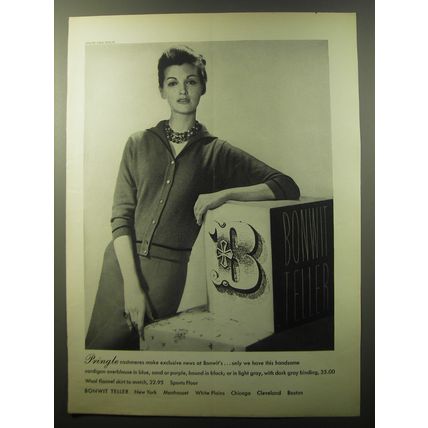 1960 Bonwit Teller Pringle Fashion Advertisement - photo by Louise Dahl-Wolfe