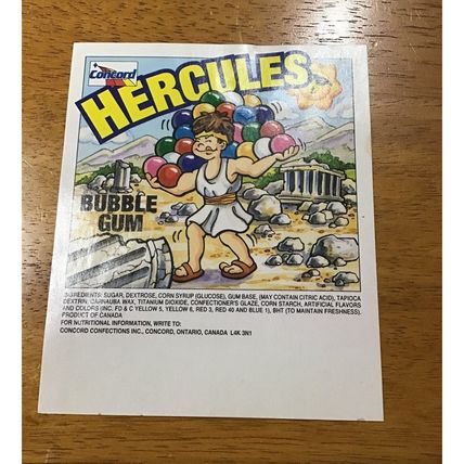 Hercules Bubble Gum Dispenser Cards Wonderful Condition Great Collectible