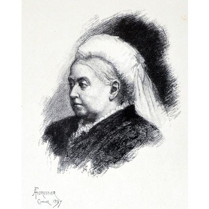DIAMOND JUBILEE PORTRAIT OF THE QUEEN - VICTORIA Amédée Forestier PRINT