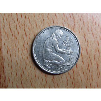 1981j 50 Pfennig Germany Coin