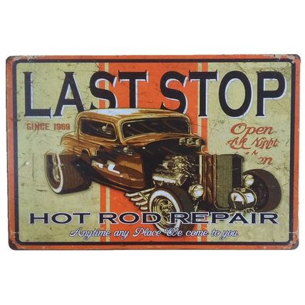 Retro Tin Metal Sign – Vintage Car & Motorcycle Wall Art | European & American