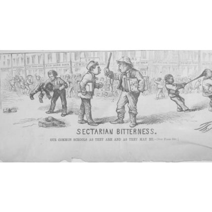 Our Common Schools as They Are... Sectarian bitterness... by Th. Nast - HW 1870