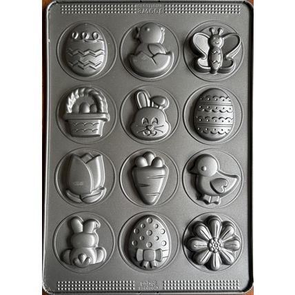 Sweet Creations Cookie Mold Sheet, 12 Designs Nonstick New #200