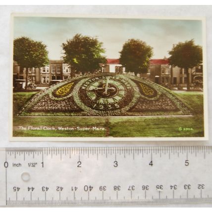 vintage postcard Weston Super Mare, The Floral Clock