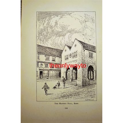 Market Hall, Ross (On Wye), Herefordshire, Small Book Illustration (Print)
