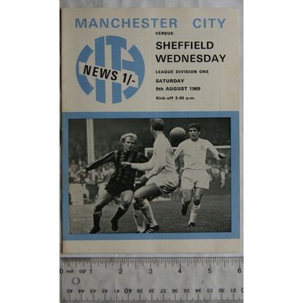 1969 programme Manchester City v. Sheffield Wednesday