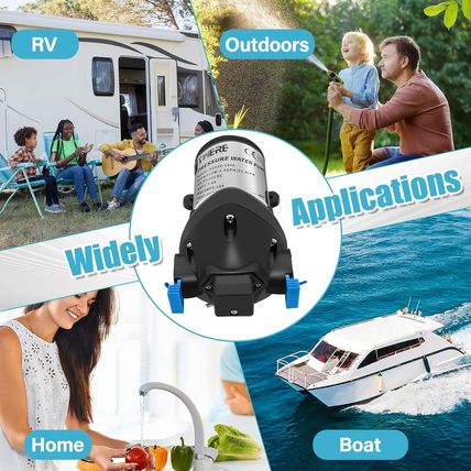 Upgraded R3526144D RV Water Pump,12V DC 3 GPM 50 PSI Triplex Diaphragm Water Pum