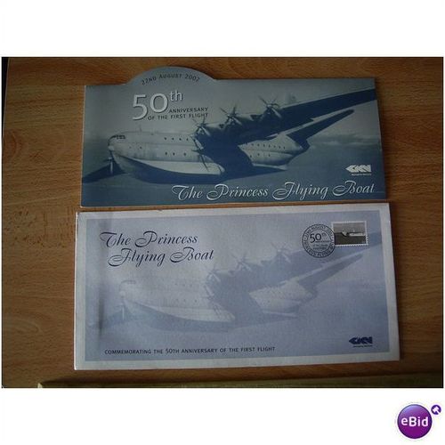 THE PRINCESS FLYING BOAT ,50th ANNIVERSARY COVER " LARGE"