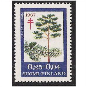 Mi 624: 25 p. + 4 p. Anti-tuberculosis Fund: Trees: Pine (Pinus sylvestris).
